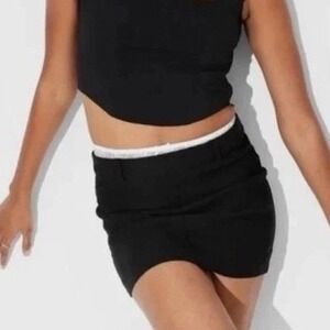 Summer Skirt Y2K Lace‎ Wild Fable Mini Skirt Womens Small Black Balletcore